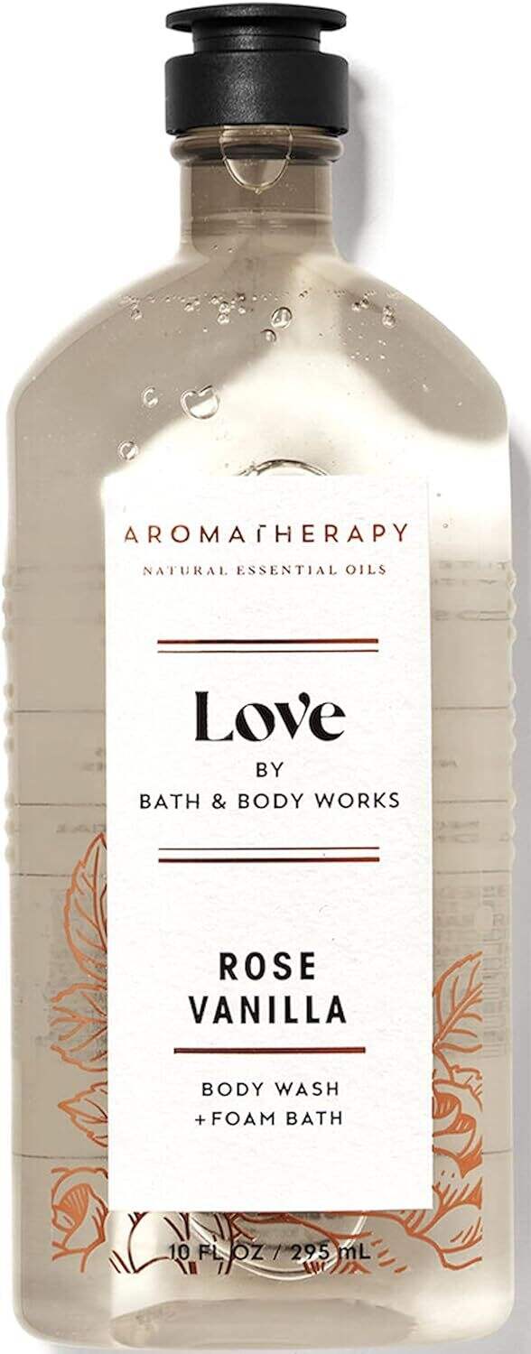 Bath & Body Works Aromatherapy Rose Vanilla Body Wash & Foam Bath, 10 fl oz (Rose Vanilla)