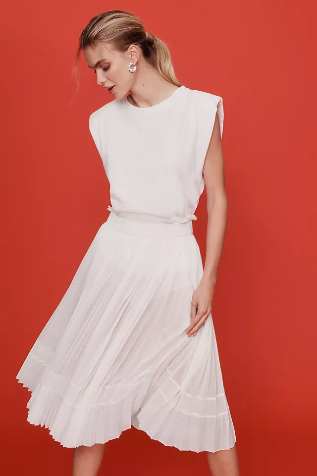Pilcro Structured Muscle Tee WHITE