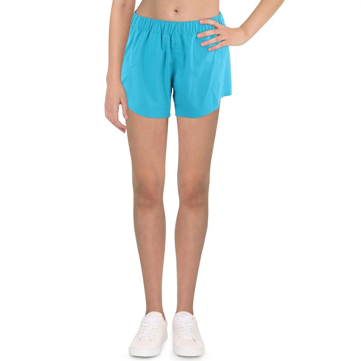 Womens Textured Polyester Shorts