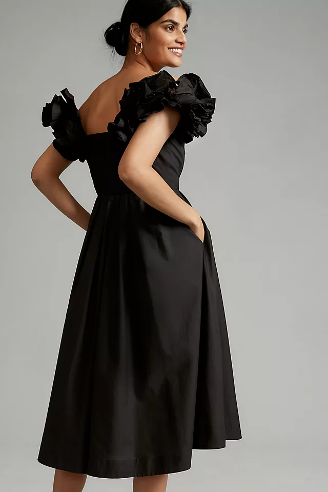The Florecita Ruffled Dress by Maeve BLACK