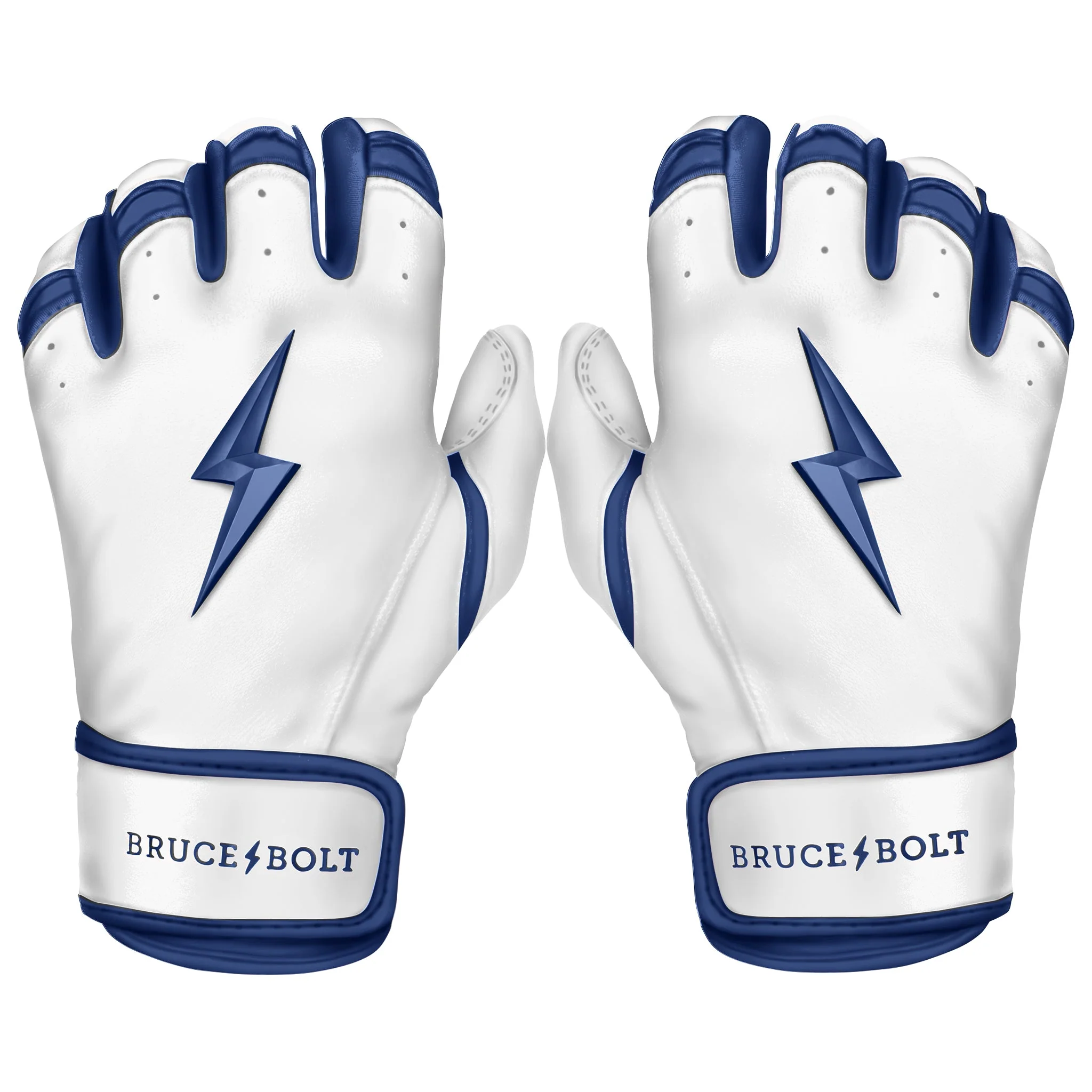 PREMIUM PRO CHROME Series Short Cuff Batting Gloves | NAVY