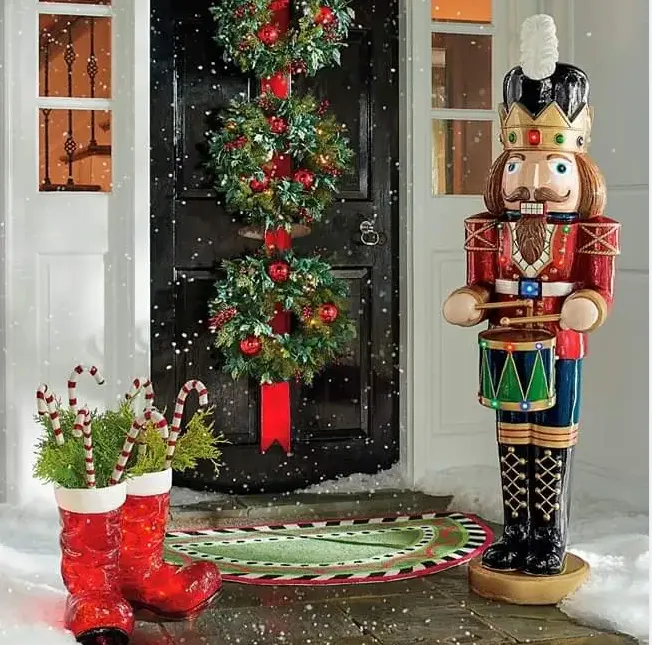 8 ft Giant Sized Animated Nutcracker with Drums-A