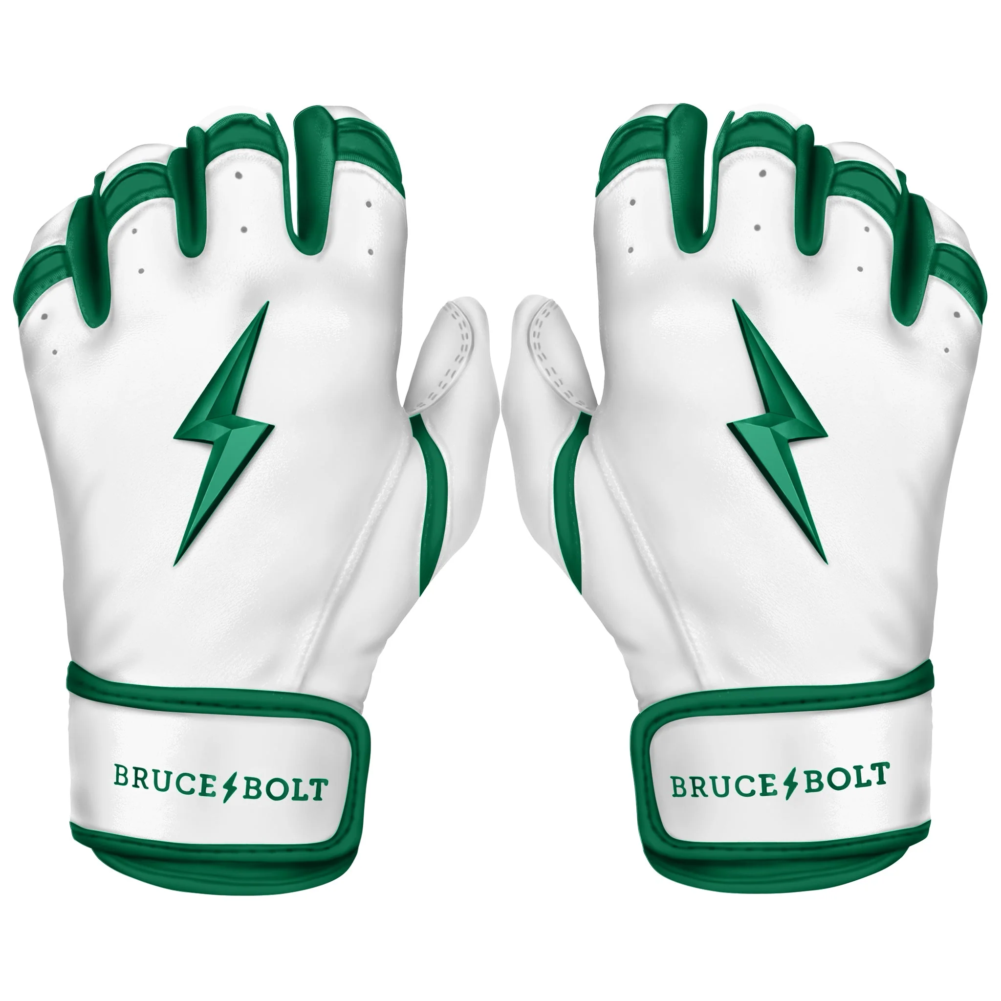 PREMIUM PRO CHROME Series Short Cuff Batting Gloves | GREEN