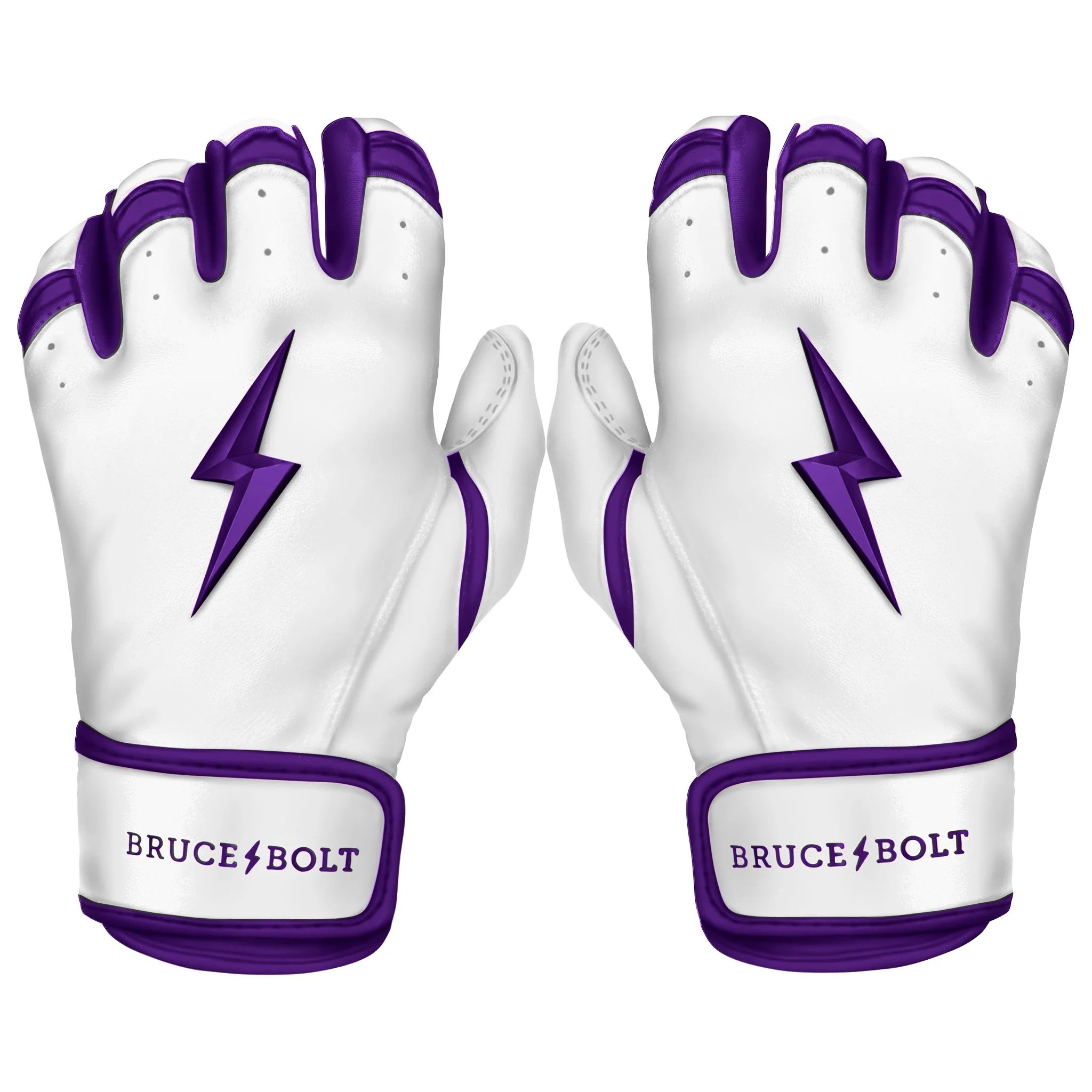 PREMIUM PRO CHROME Series Short Cuff Batting Gloves | PURPLE