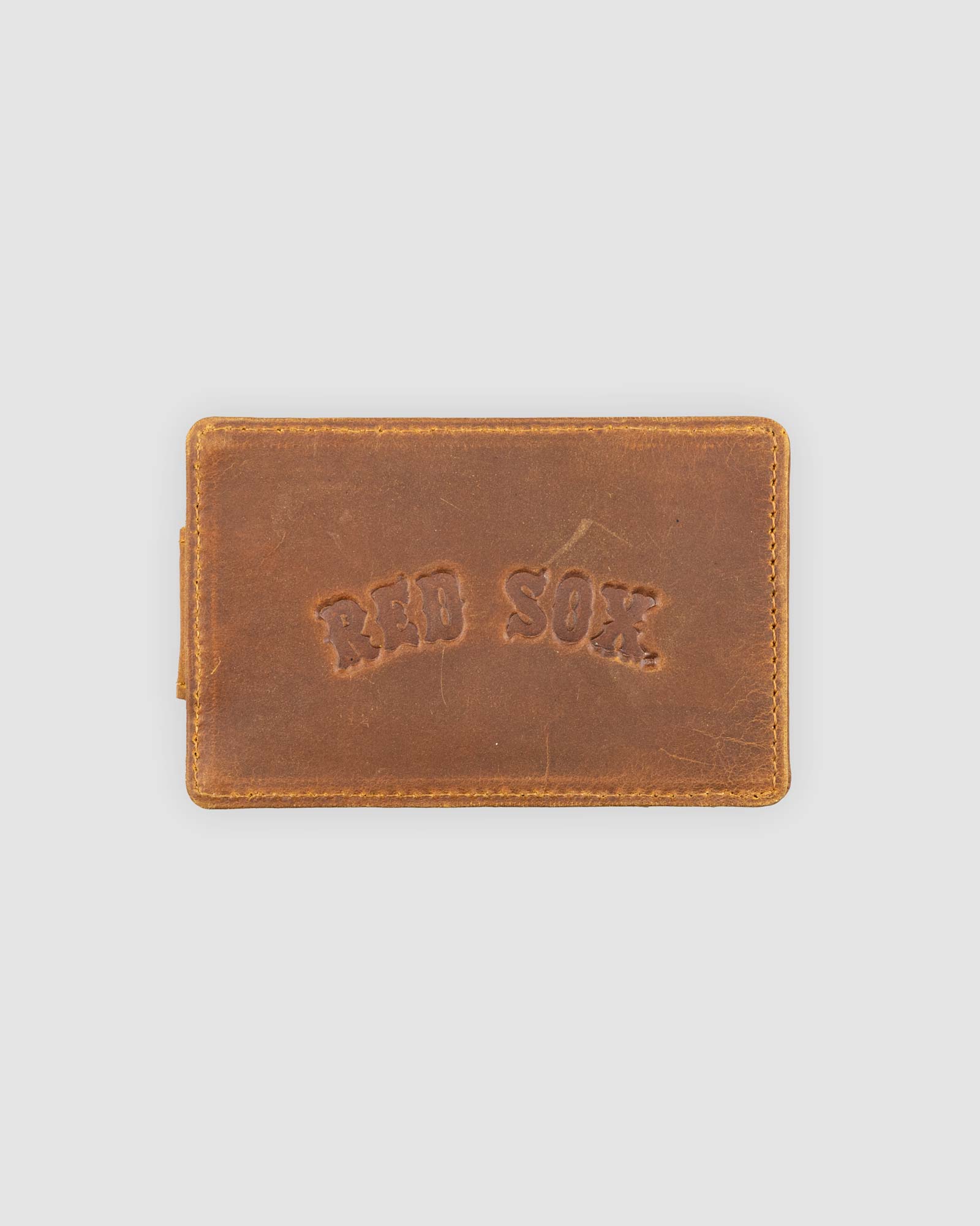 Flag Man Glove Leather Money Clip Wallet - Boston Red Sox