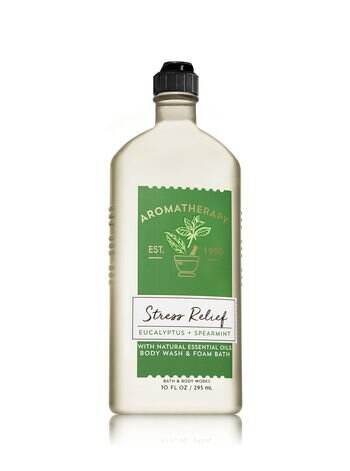 Bath Body Works ~ Aromatherapy ~ Stress Relief - Eucalyptus & Spearmint ~ Bundle ~ Body Wash & Foam Bath 10oz. & Body Cream 8 oz