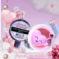 Valentine pink smiley Scentportable & Coconut cotton refill