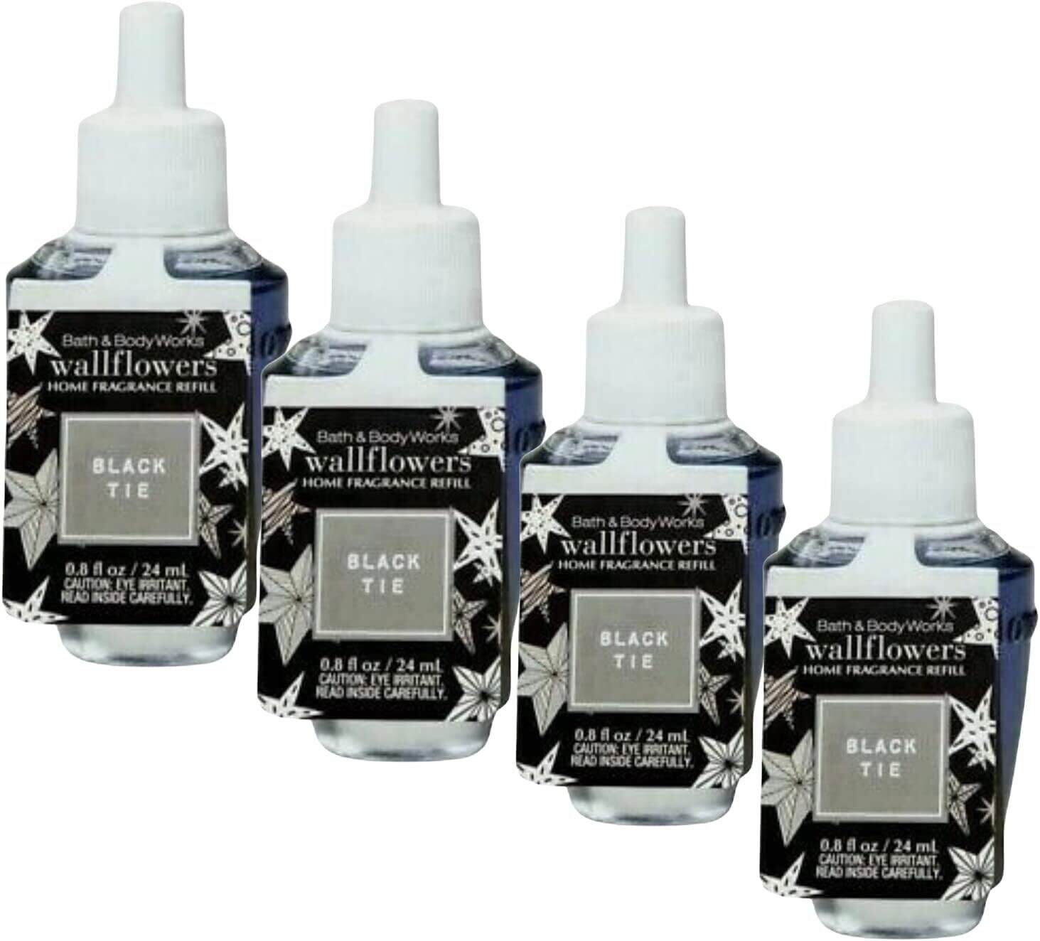 Bath and Body Works 4 Pack Black Tie Wallflower Fragrance Refill 0.8 Oz