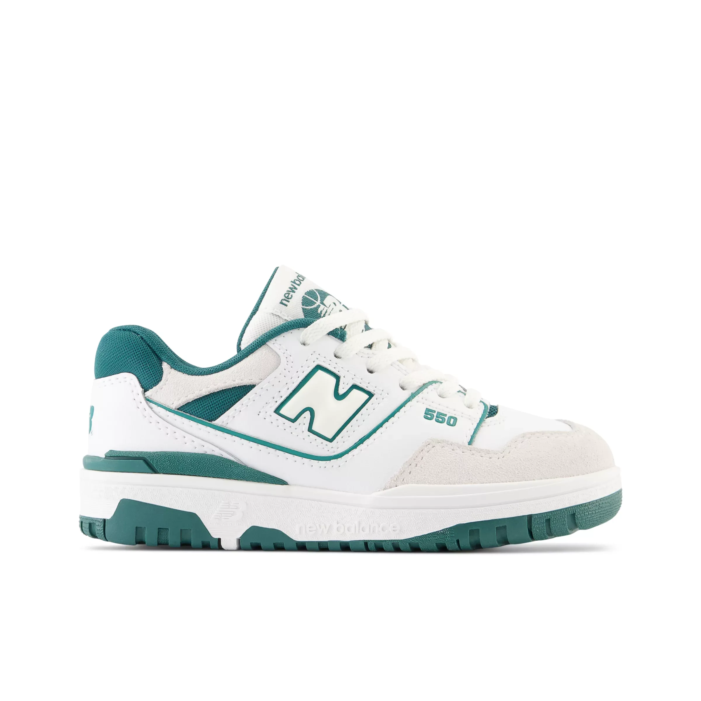 550 - White with Vintage Teal