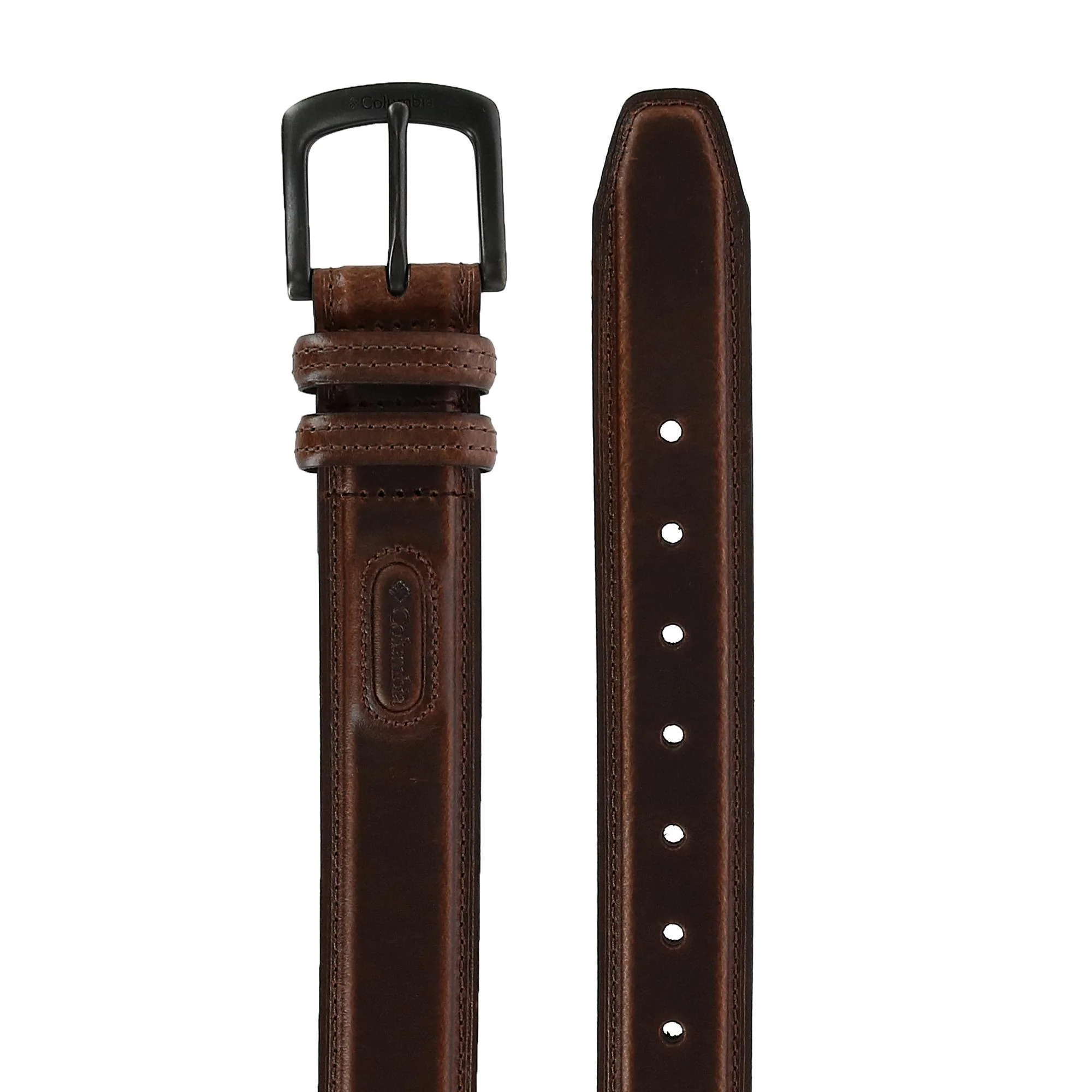 Men's Leather Double Loop Padded Belt