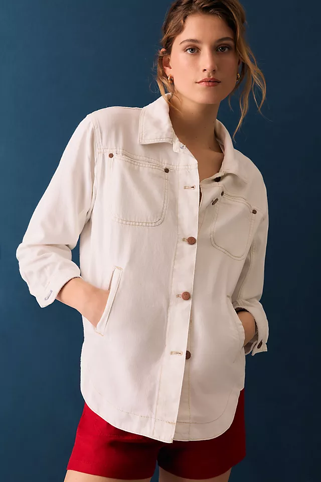 Pilcro Denim Shirt Jacket IVORY