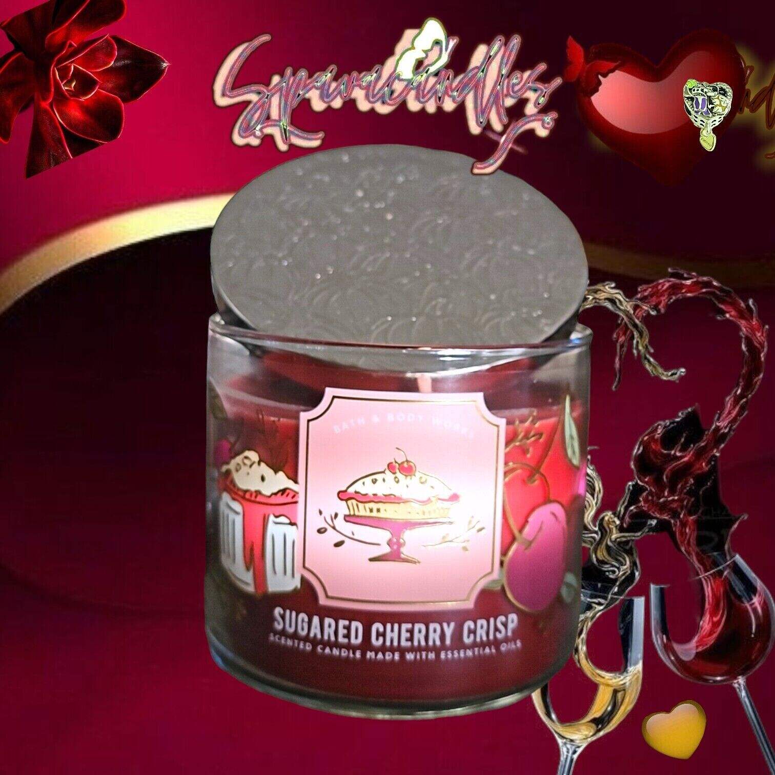 RARE SUGARED CHERRY CRISP 3 Wick Candle 14.5 US Seller