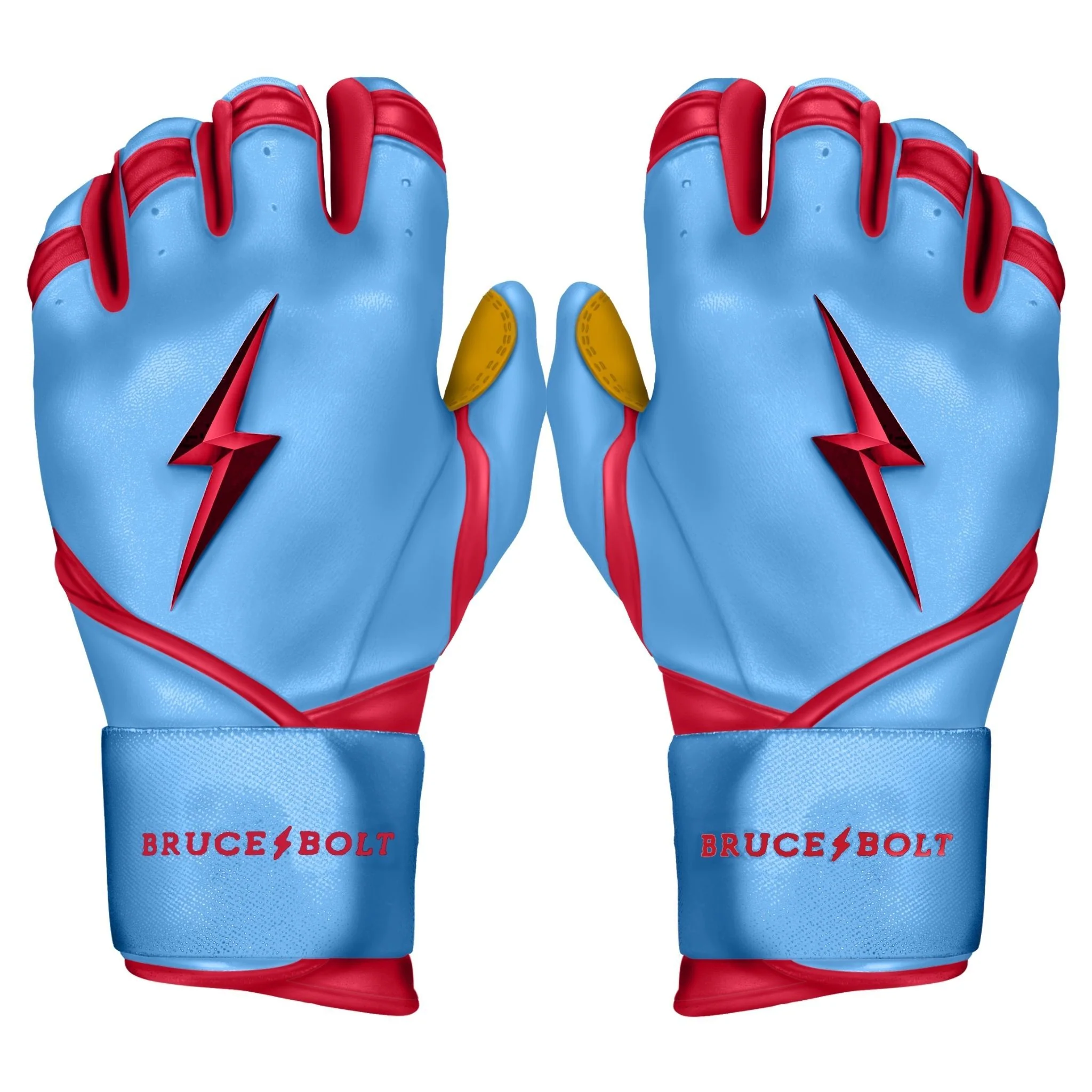 PREMIUM PRO BADER Series Long Cuff Batting Gloves | BABY BLUE
