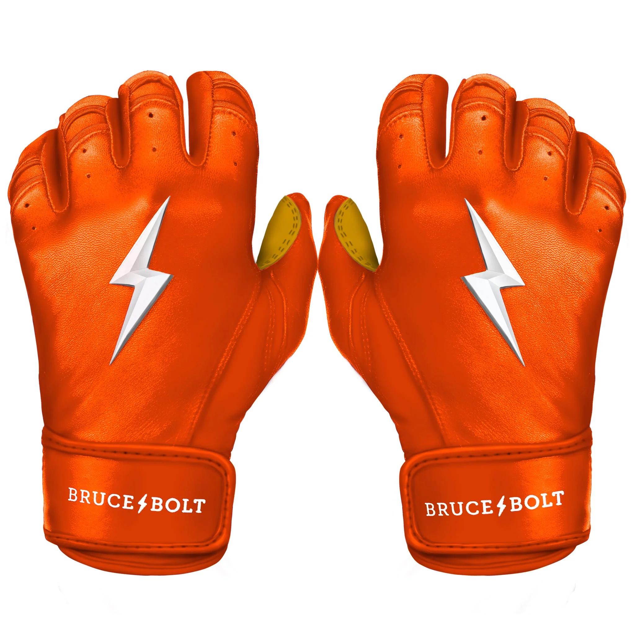 PREMIUM PRO Short Cuff Batting Gloves | ORANGE