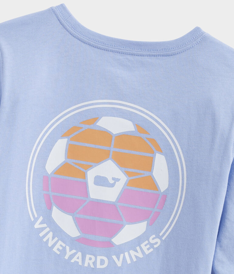 Girls' Soccer Circle Long-Sleeve Pocket Tee