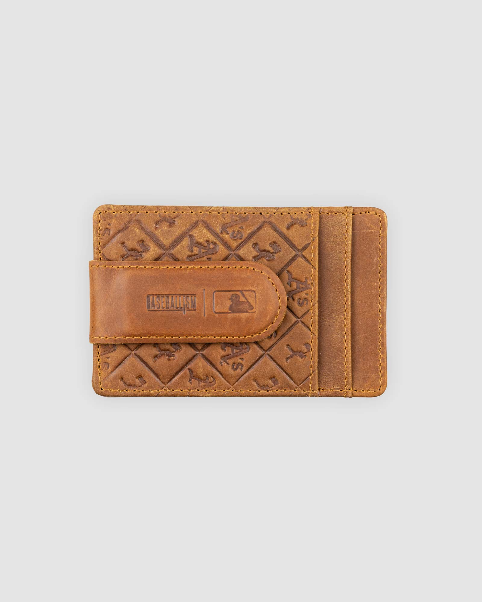 Flag Man Glove Leather Money Clip Wallet - Oakland Athletics