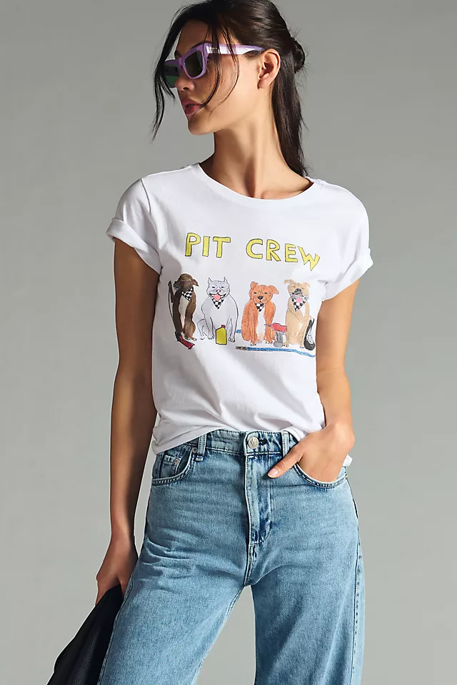 Unfortunate Portrait Pit Crew Graphic Tee WHITE