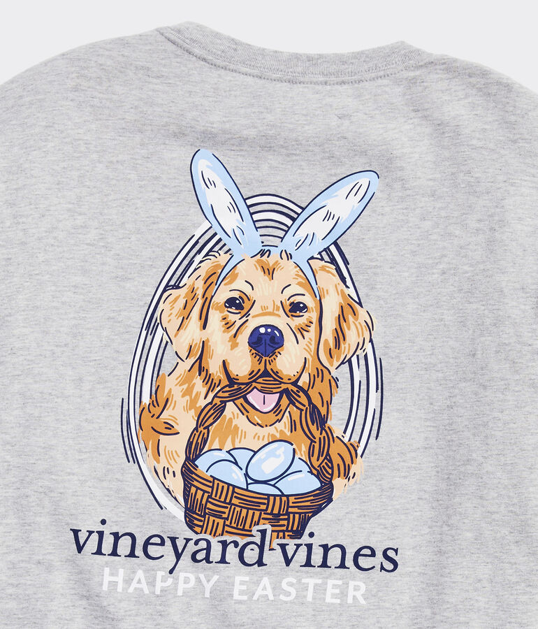 Easter Dog Long-Sleeve Pocket Tee