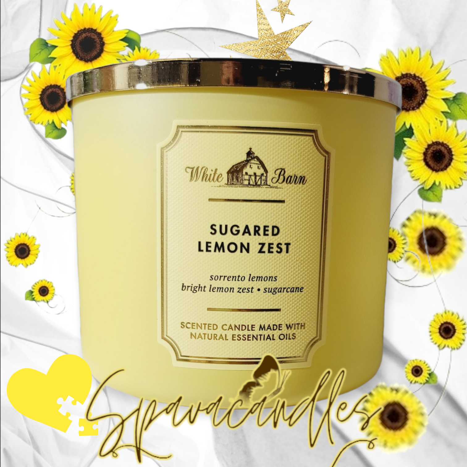 Sugared Lemon Zest 3 Wick Candle 2023