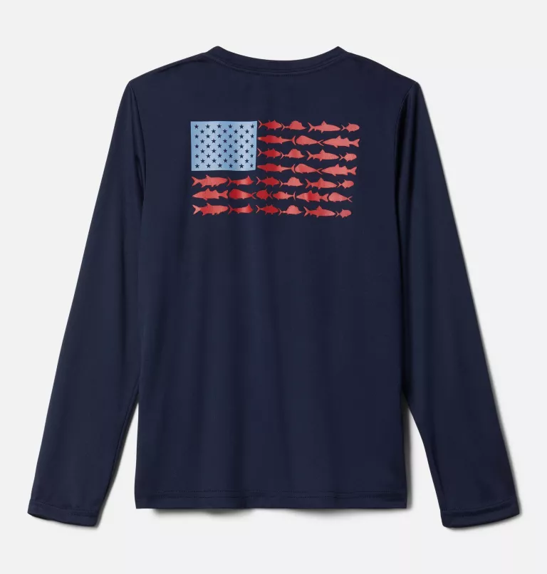 Boys' PFG Terminal Tackle™ Fish Flag Long Sleeve Shirt