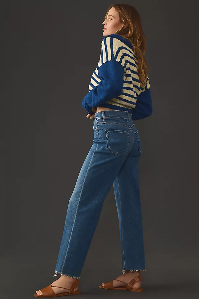 Paige Anessa Crop Wide-Leg Jeans ROCK SHOW DISTRESSED