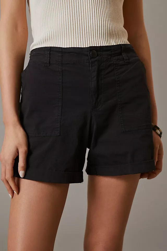Sanctuary Switchback Cuffed Shorts BLACK