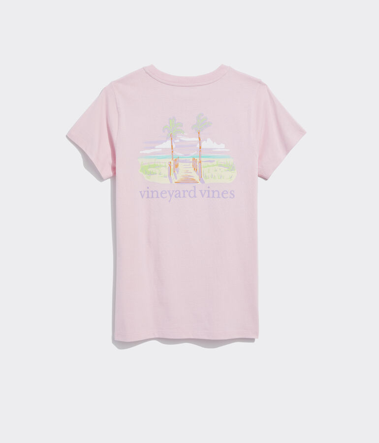 Painterly Hammock Palms Short-Sleeve Pocket Tee