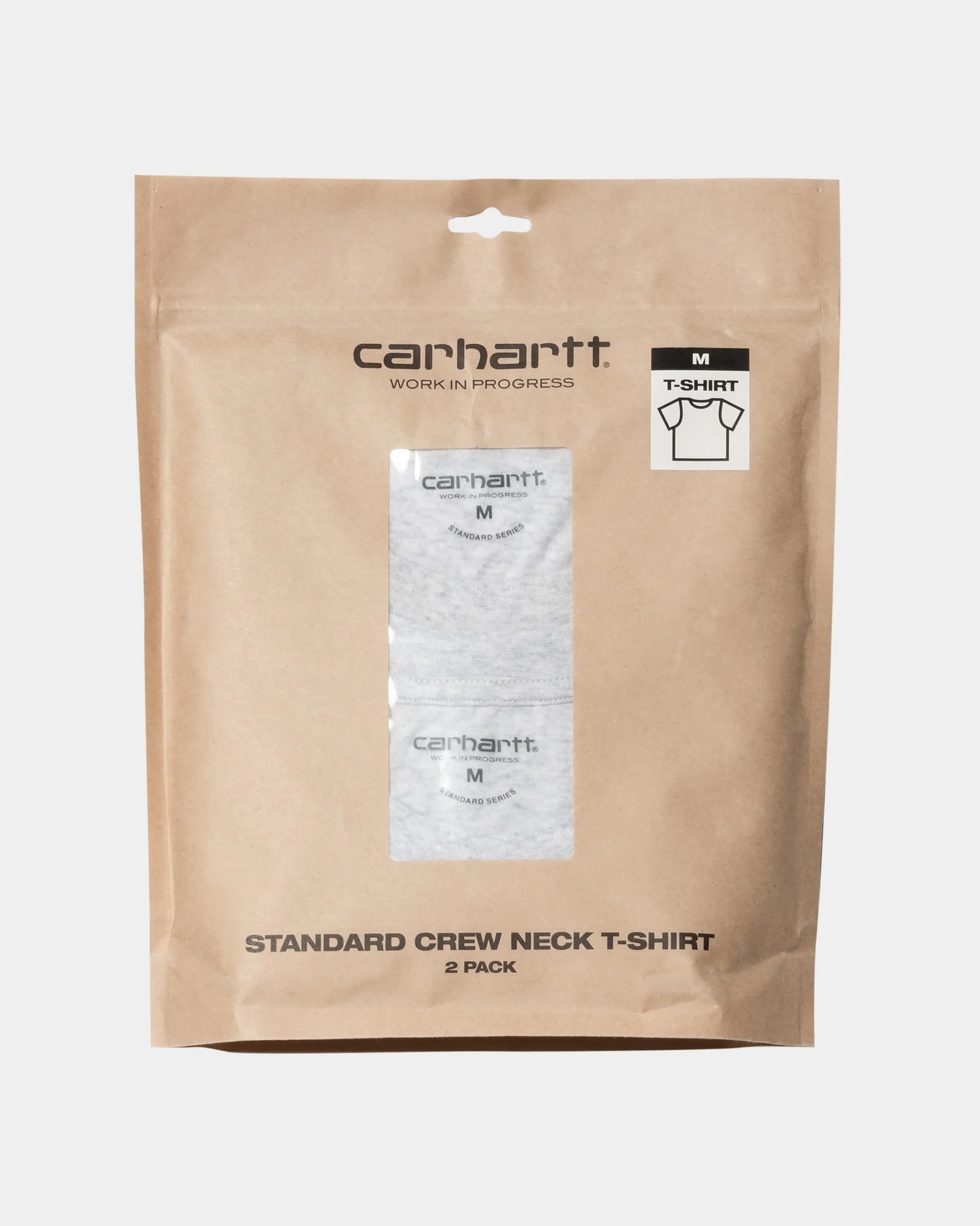 Standard Crew Neck T-Shirt (2 Pack) | Ash Heather + Ash Heather