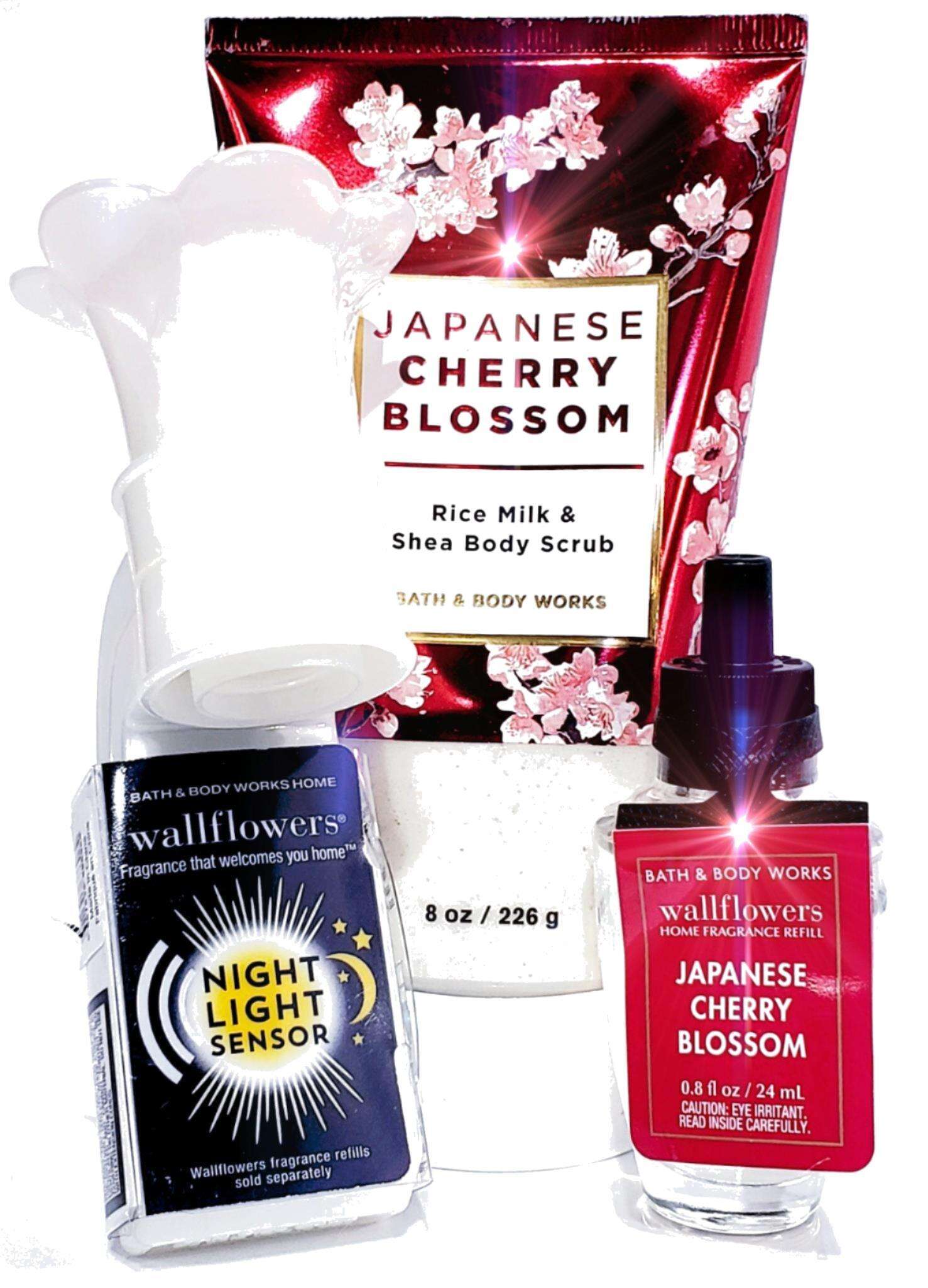 Japanese Cherry Blossom Sugar Scrub, Wallflower Plug & Bulb