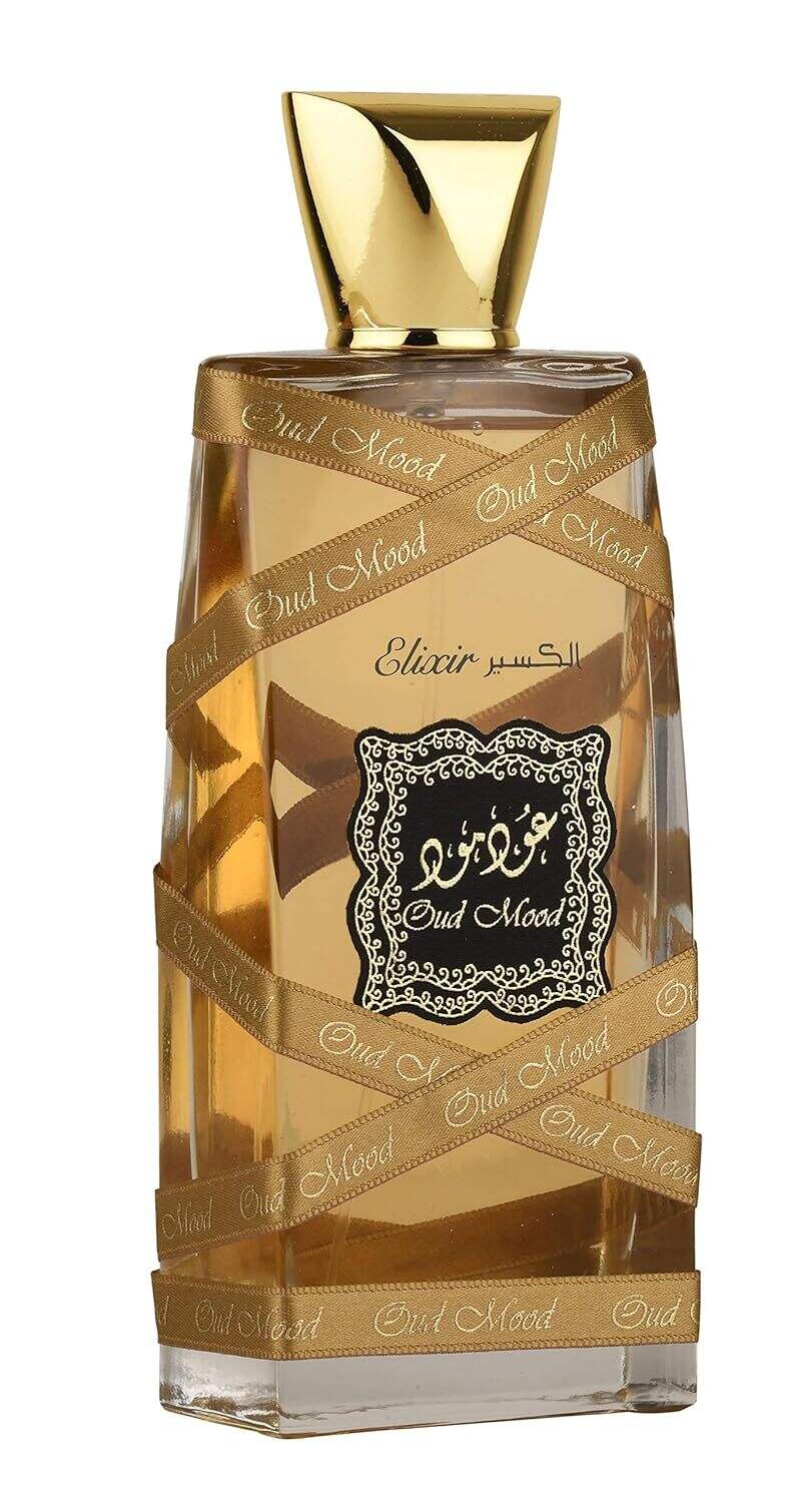 Lattafa Oud Mood for Unisex Eau de Parfum Spray, 3.4 Ounce