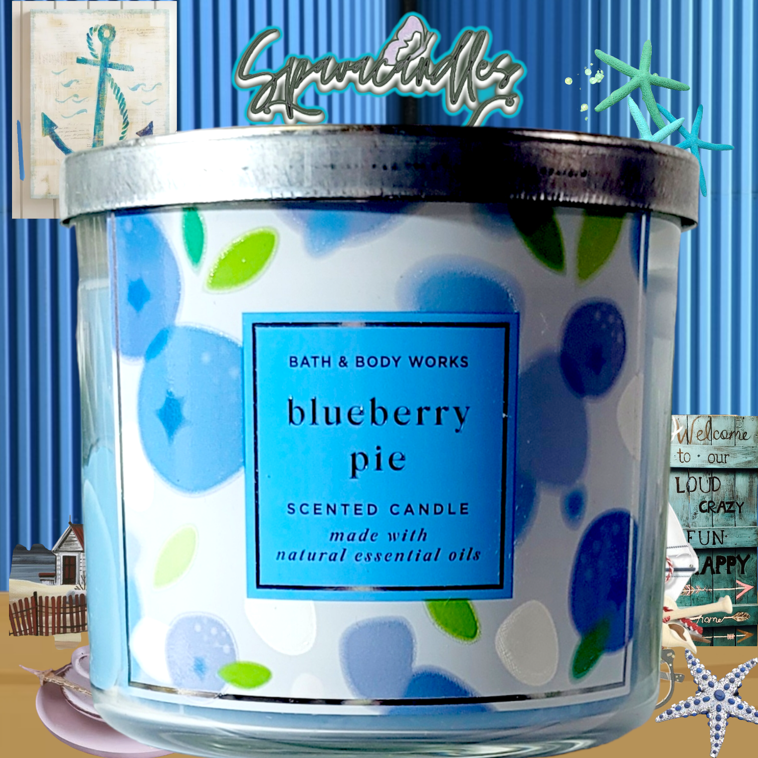 Blueberry pie 3 Wick Candle 2023