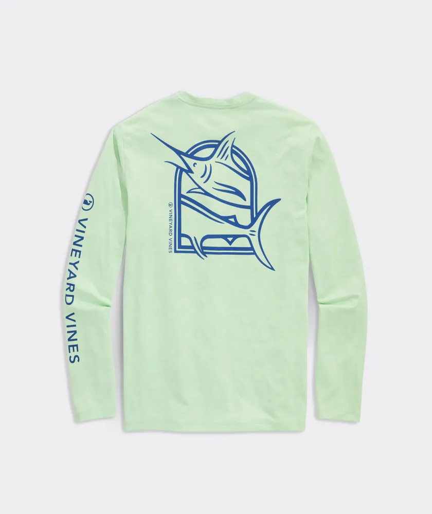 Marlin Outline Long-Sleeve Harbor Performance Tee