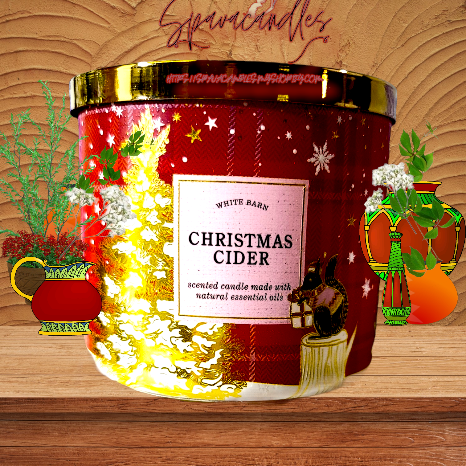 New Christmas Cider 3 Wick Candle 2023