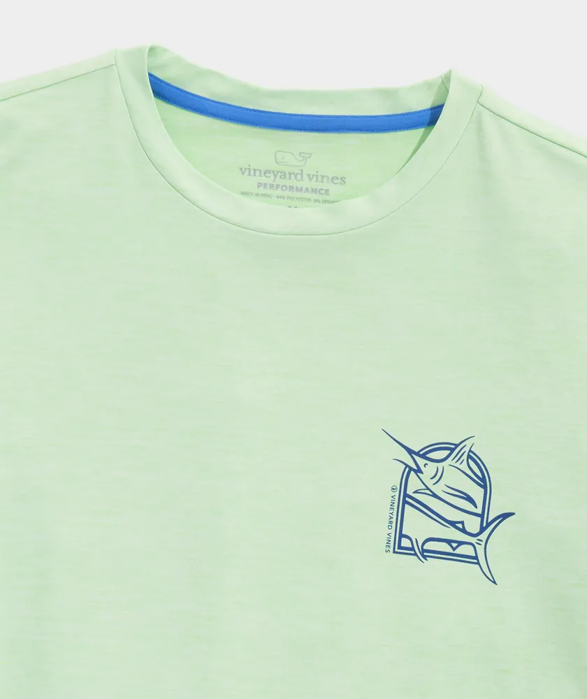 Marlin Outline Long-Sleeve Harbor Performance Tee