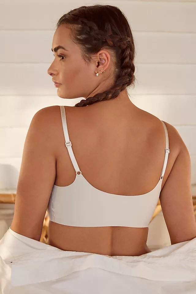 Calvin Klein Invisibles Triangle Bralette SILVER BIRCH