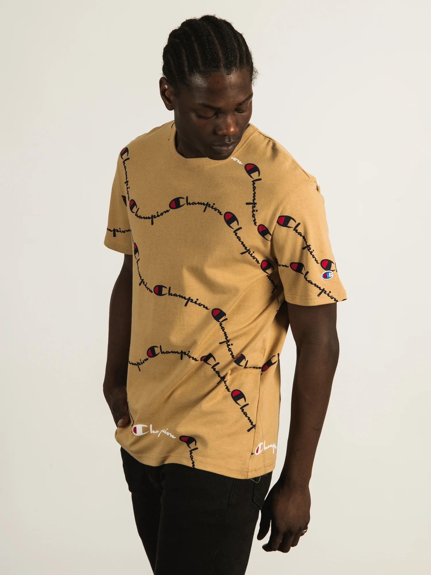 CHAMPION REVERSE WEAVE ALL OVER PRINT HERITAGE T-SHIRT