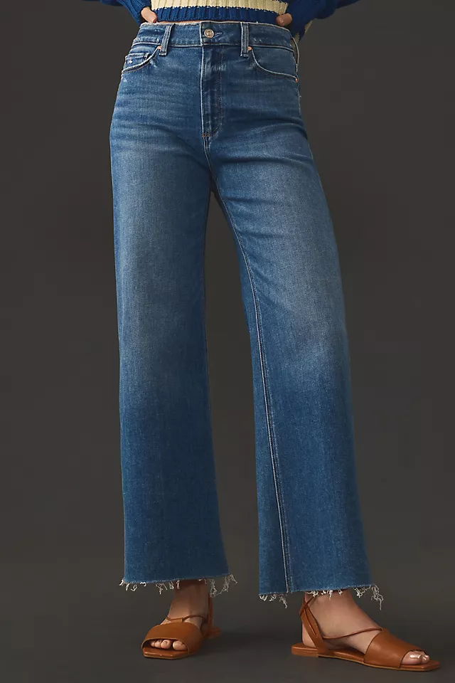 Paige Anessa Crop Wide-Leg Jeans ROCK SHOW DISTRESSED