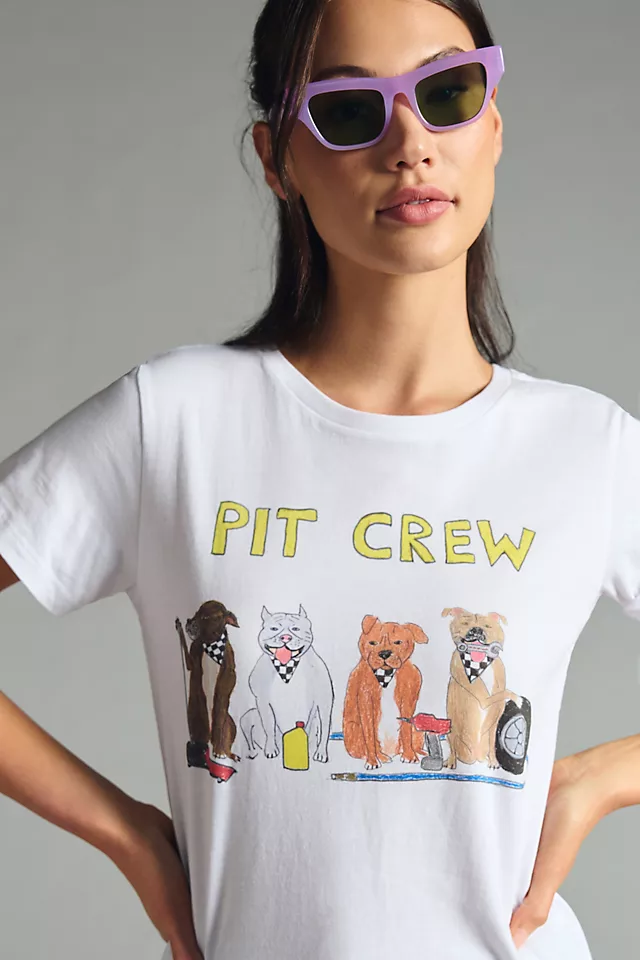 Unfortunate Portrait Pit Crew Graphic Tee WHITE