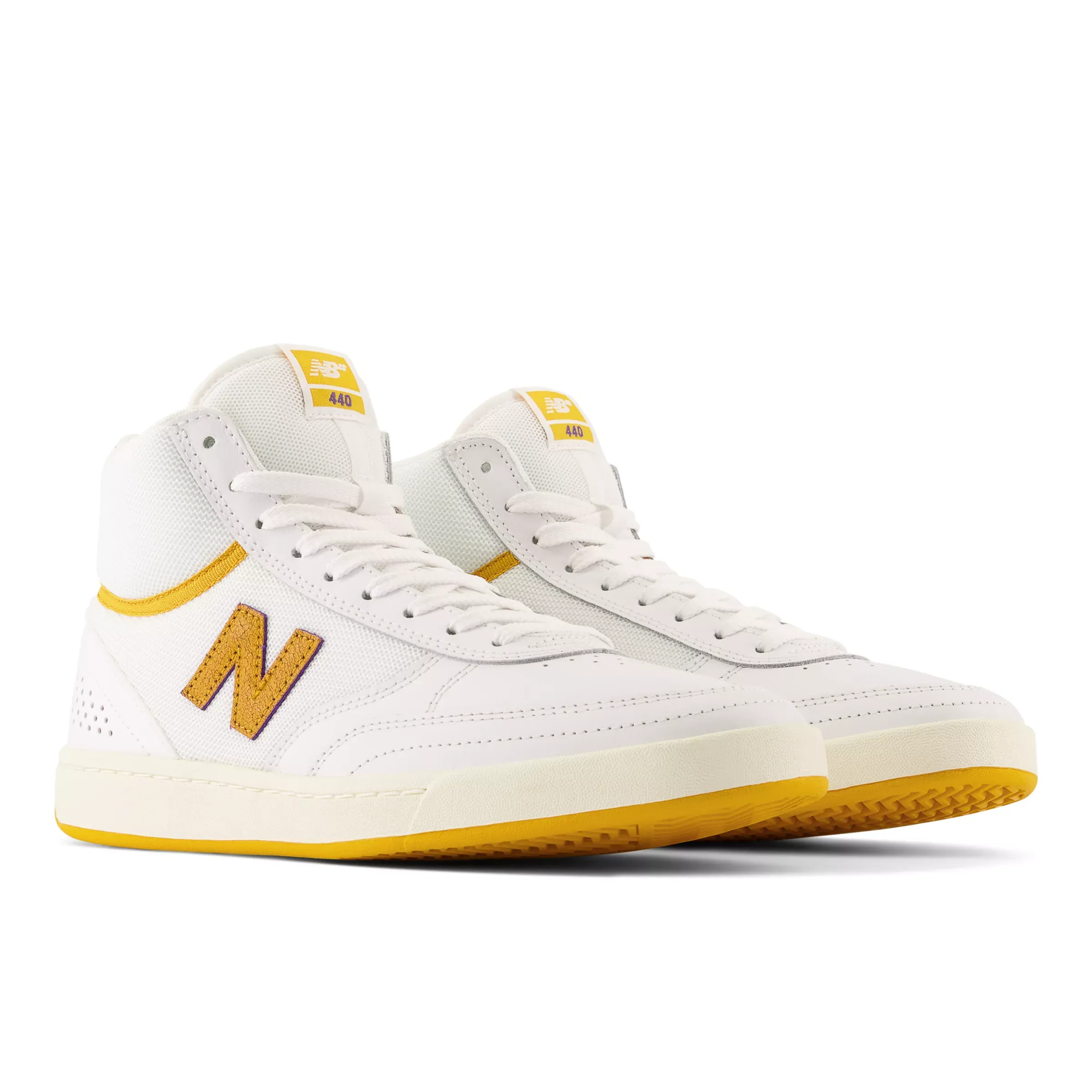 NB Numeric 440 High - White with Yellow