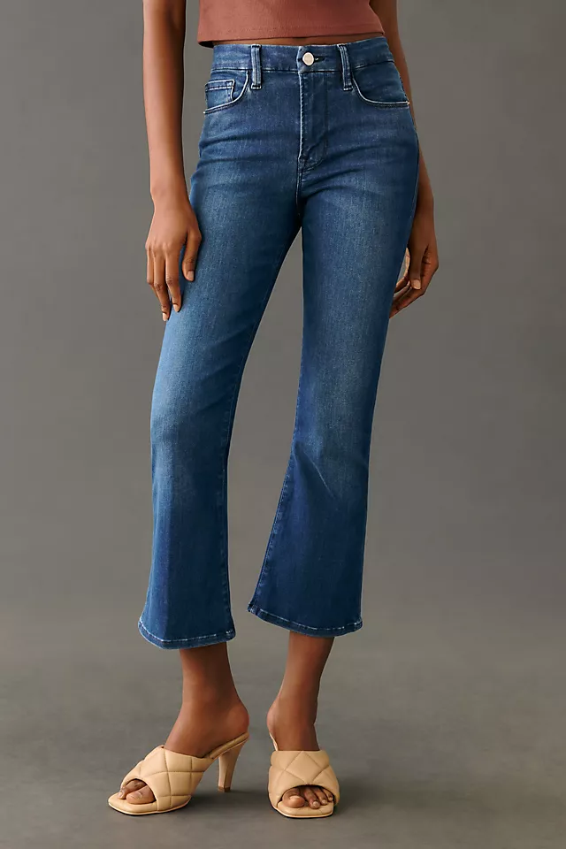 Frame Le Crop High-Rise Mini Boot Jeans BORNSTEIN