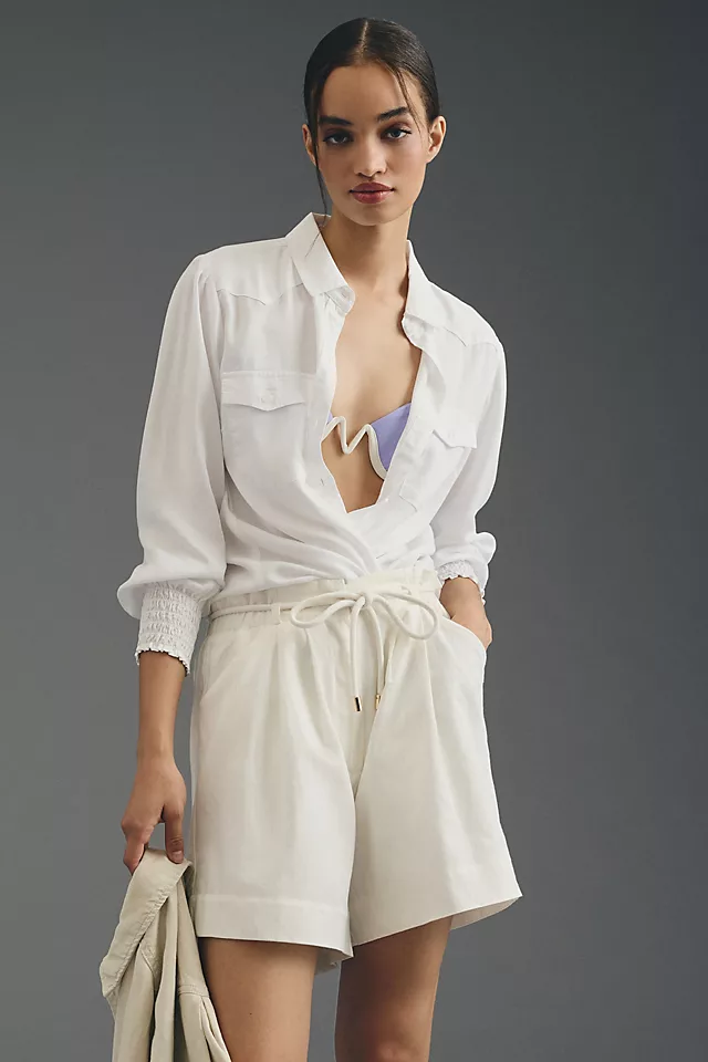 Cloth & Stone Western Buttondown Blouse WHITE