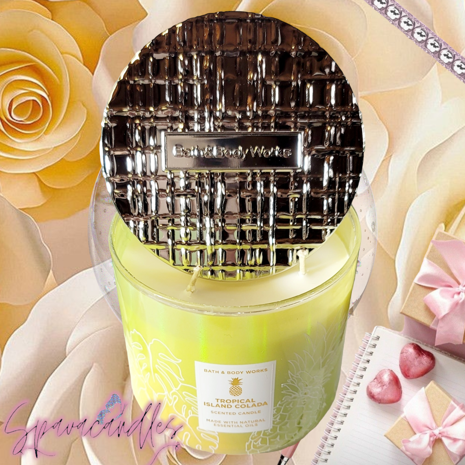 Tropical Island colada 3 Wick Candle 14.5 oz. New 2023