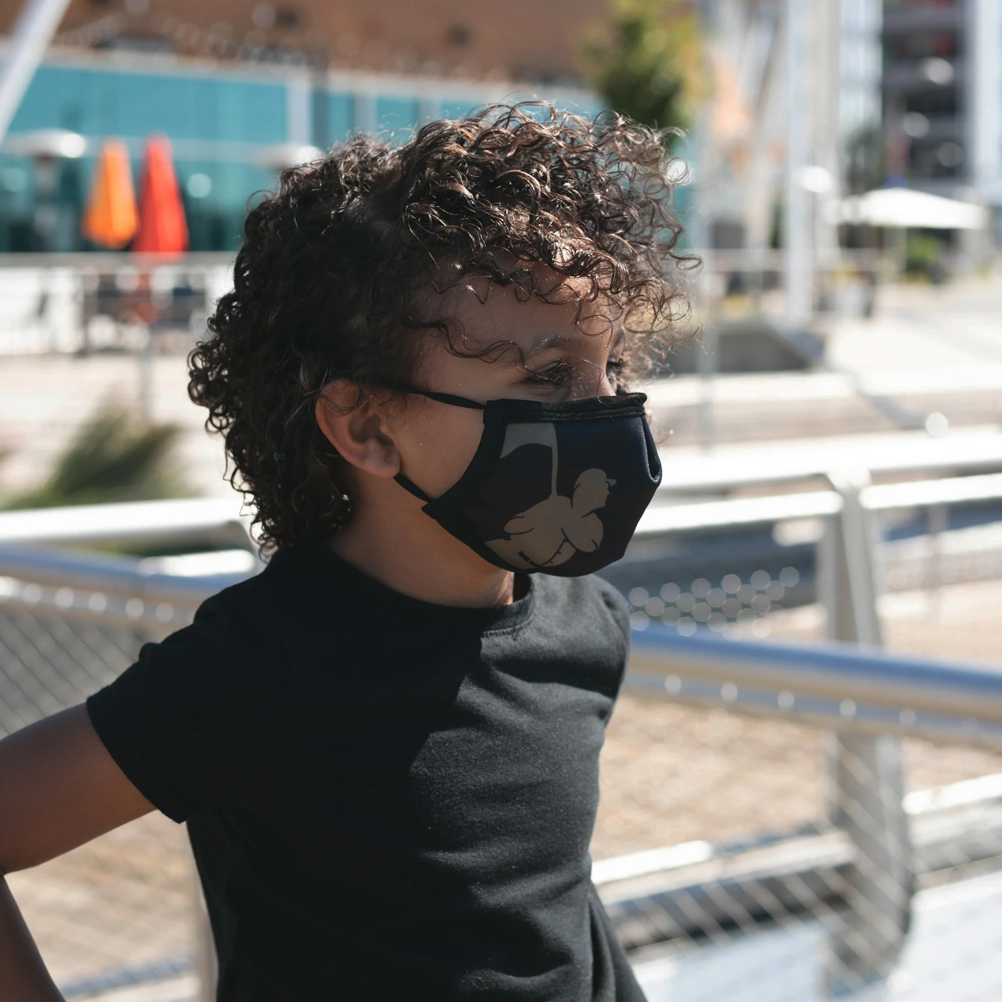 Flag Man (Black/Gold) Fashion Mask - Youth