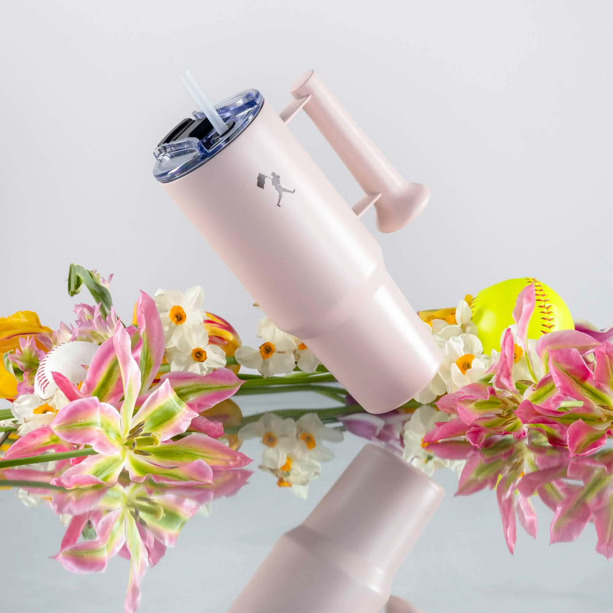 Ballpark Tumbler - 40oz - Pink Rose
