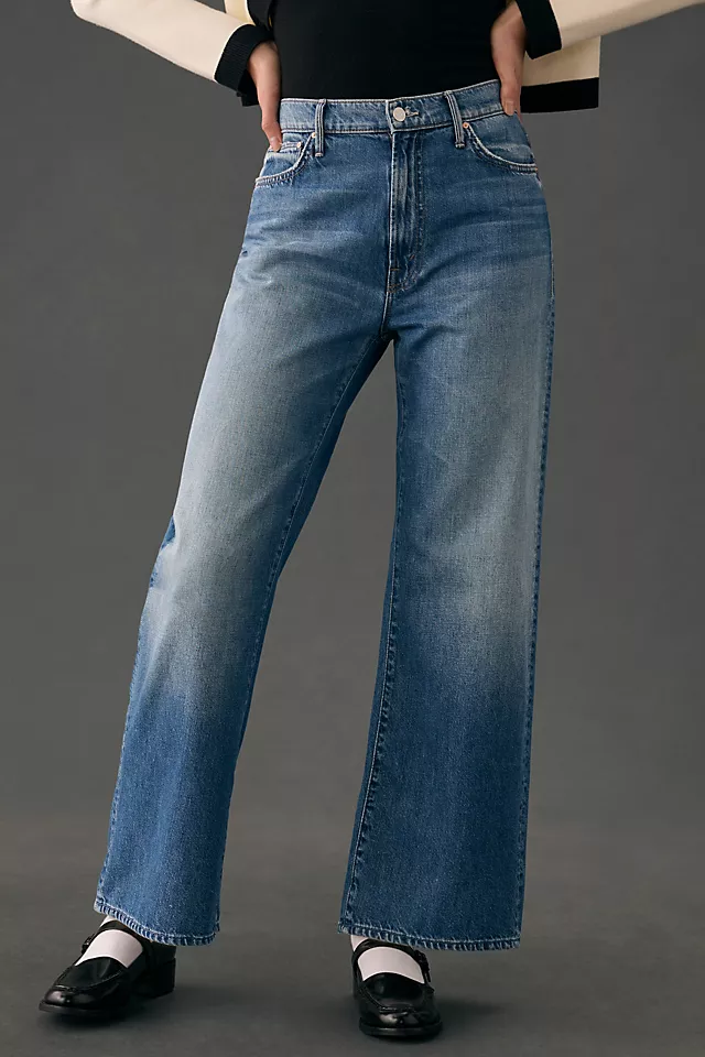 MOTHER The Dodger High-Rise Wide-Leg Ankle Jeans HEART THROB