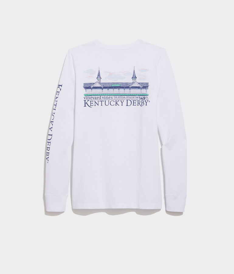 Kentucky Derby Women's Painted Spires Long-Sleeve Pocket Tee