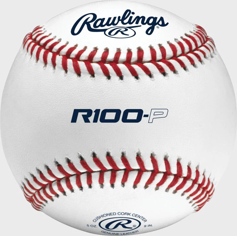 RAWLINGS R100-P PRO COMP RAISED SEAM PRACTICE BASEBALLS DOZEN