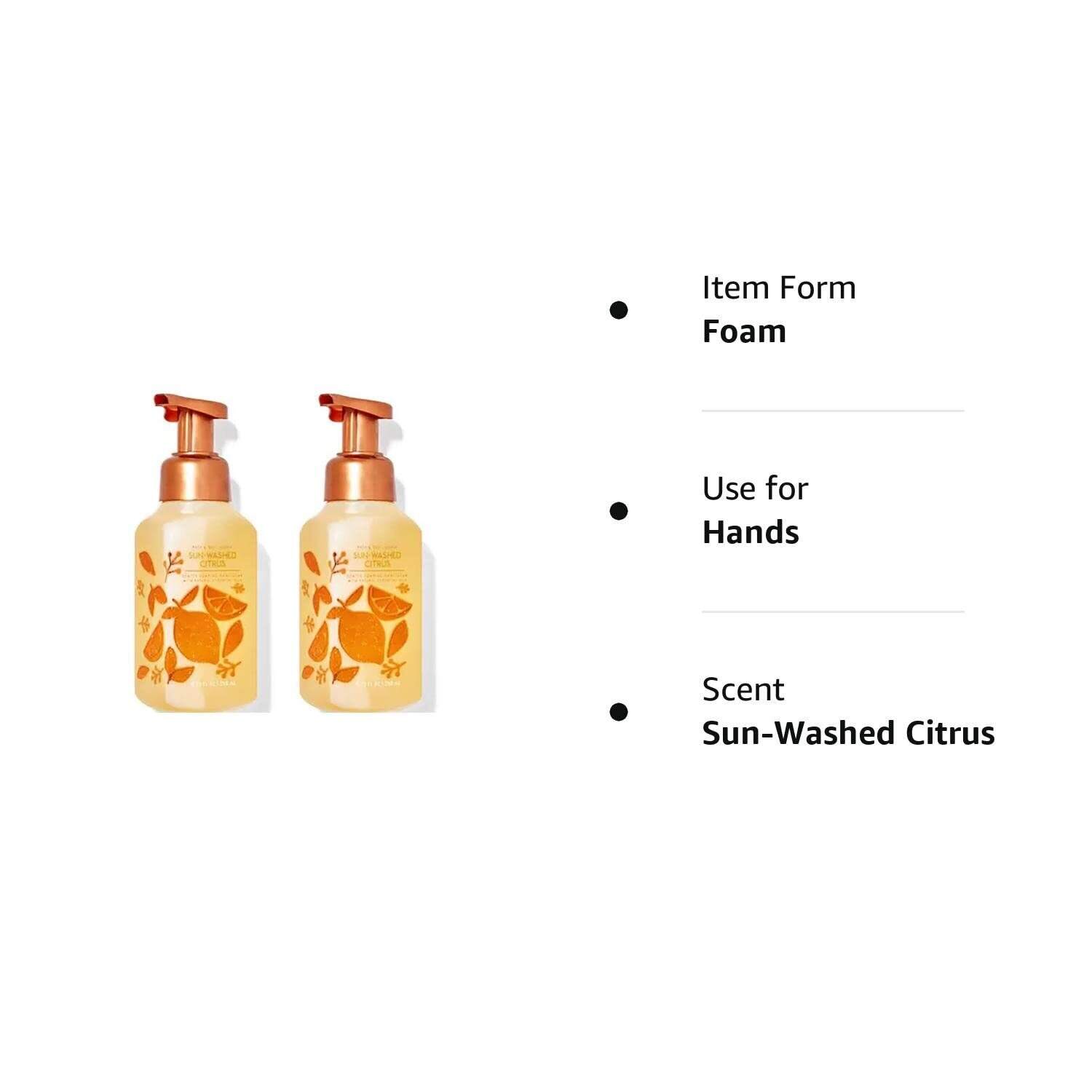 Bath & Body Works Bath and Body Works Sun-Washed Citrus Gentle Foaming Hand Soap 8.75 Ounce 2-Pack (Sun-Washed Citrus) 17.5 fluid_ounces, 17.5 Fl Oz, 17.5 ounces