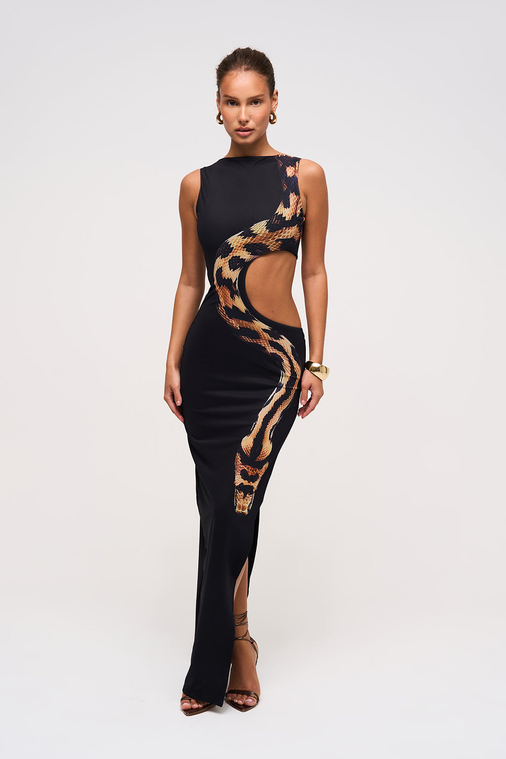 Snake Wrap Hollow Dress