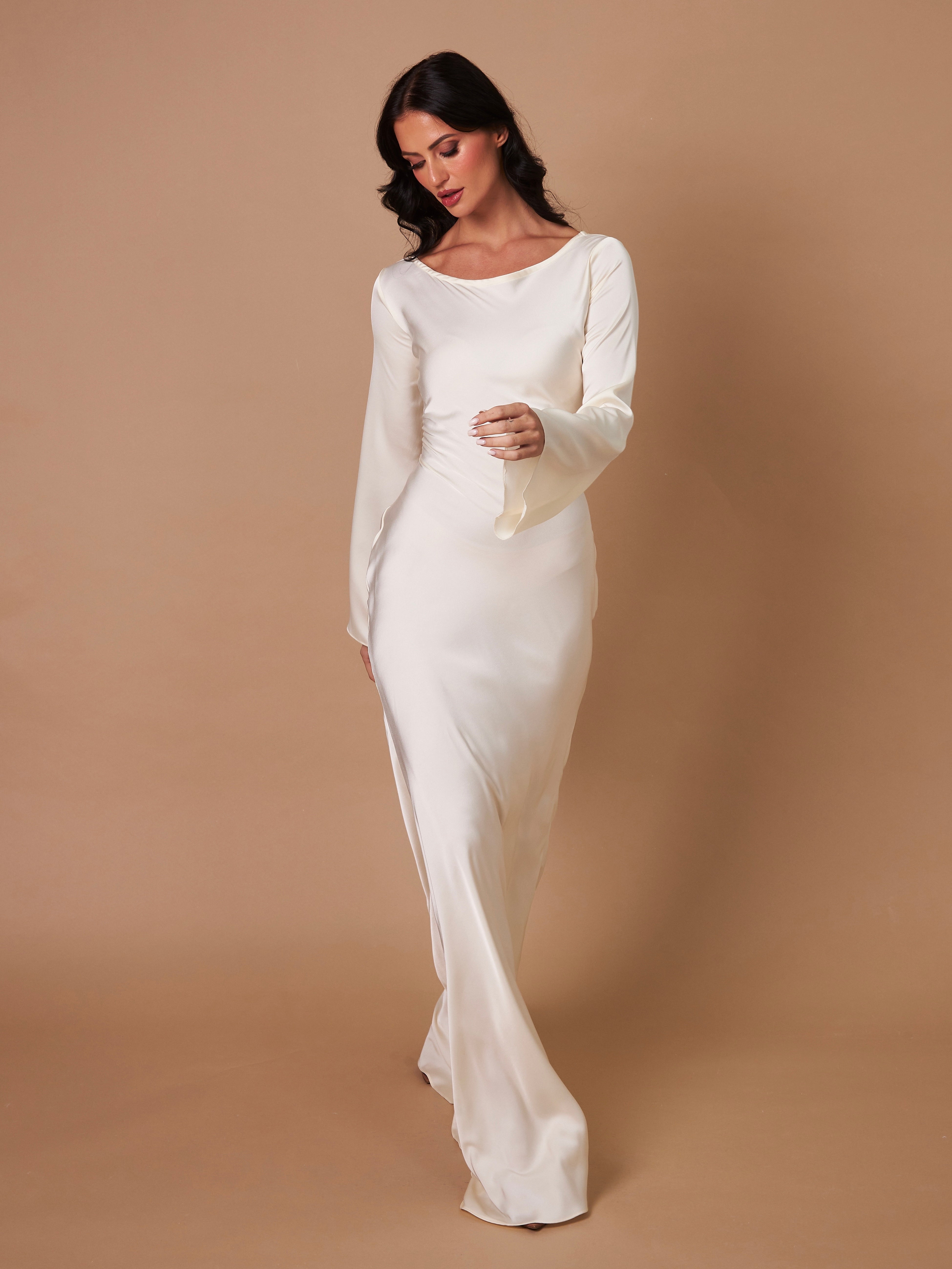 Lace-up waist lazy style dress